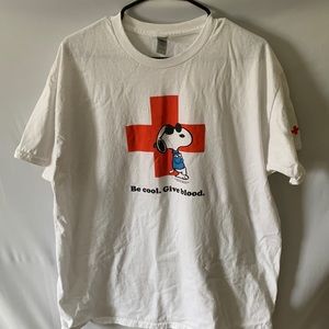 Red Cross Snoopy shirt